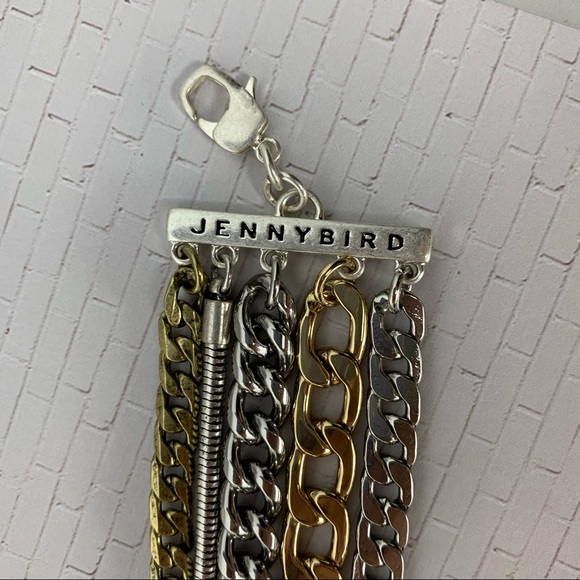 Jenny Bird Mixed Metal Cuff Bracelet 5 Strand - Picture 7 of 8